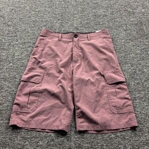 Y2K 200s No Fear Baggy Skater Cargo Shorts Mauve Pink Size 32